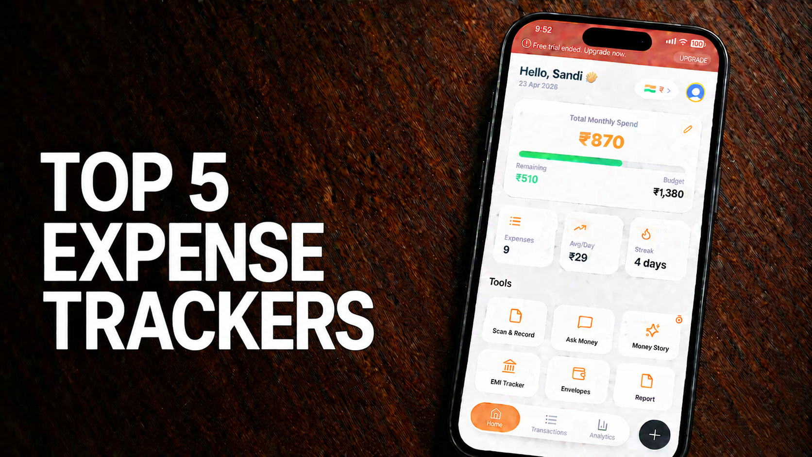 Best Free Expense Tracker App in India (2026)